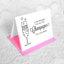 wedding photo - Bridesmaid or Maid of Honor Card - Champagne - Printed Card - Funny Bridesmaid Card - Will You Be My Bridesmaid