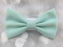 wedding photo - Cool Mint Small Pet Dog Cat Bow / Bow Tie