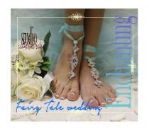 wedding photo -  ENCHANTED BRIDE Bridal Barefoot sandals, bridal beach wedding, beautiful barefoot sandals