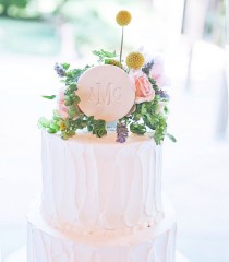 wedding photo - PERSONALIZED Ceramic Modern Wedding Cake Topper