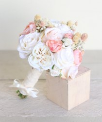 wedding photo - Rustic Silk Bridal Bouquet