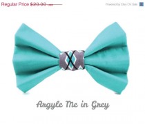wedding photo - ON SALE Red Blue Plaid Dog Bow Tie, Removable and Adjustable, Union Station Plaid