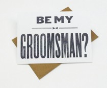 wedding photo - Will You Be My Groomsman Card - letterpress groomsman cards - groomsmen gift