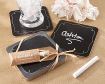wedding photo - Chalkboard Coaster Favors (Set Of 4)
