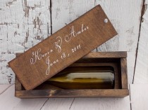 wedding photo - Rustic Wine Box Slide Lid Wine Box Wood Wine Box Wedding Wine Ceremony Wedding Gift Wine Box Slide Top Wine Box Wine Box Gift Bridal Shower