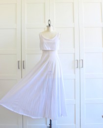 wedding photo - Vintage Nightgown, Lavender Purple Long Maxi Nightgown, 1960s 60s Lingerie Bridal Nightwear, size Medium
