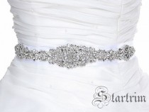 wedding photo - SALE KINLEY Wedding Belt, Bridal Belt, Sash Belt, Crystal Rhinestones