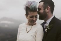 wedding photo - Let's get soggy with Miranda & Joe's wonderfully woodsy, rainy wedding