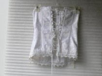 wedding photo - white  Boned  strapless Corset  size 32