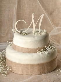 wedding photo - Rustic Cake Topper, Wood Cake Topper, Monogram Cake Topper, Wedding date  Cake Topper, Wedding Cake Topper,