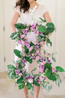 wedding photo - DIY Ampersand From Fresh Flowers And Greenery 