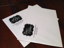 wedding photo - Monogrammed Envelopes: Set of 25