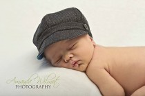 wedding photo - Fall Newsboy Cap Baby Toddler Boy Hat / Photo Prop / Wedding / Newborn Pageboy Ring Bearer Autumn