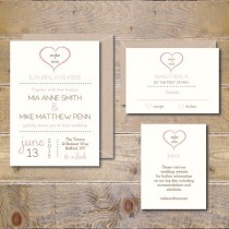 wedding photo - Printable Wedding Invitations . DIY Wedding Invitation . Invitations. PDF. JPEG. Simple Heart