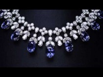 wedding photo - Cascading Sapphire And Diamond Drop Necklace