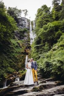 wedding photo - Creative Yellow 'Greys' Waterfall Woods Wedding