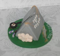 wedding photo - Tent Wedding Cake Topper for Tanya