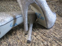 wedding photo - Something Blue "I Do" Wedding Shoe Sticker.