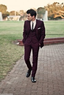 wedding photo - Wedding Trends: Colored Suits