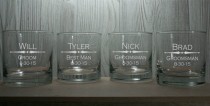 wedding photo - Groomsmen Gifts - Personalized 10.25 oz Rocks Glasses - Perfect for Birthdays, Bachelor Parties, Groomsmen Whiskey Glasses,  Man Cave