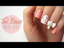 Cute 3D Bow Nail Art wedding photo - Cute 3D Bow Nail Art