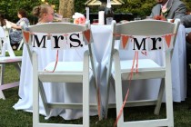 wedding photo - Wedding Signs / Mr. Mrs. Wedding Chair Signs / Seating Signs / Reception Decor / Wedding Couple Photo Prop / Seating Signs READY TO SHIP