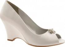 wedding photo - Wedding Shoes - Bridal Wedge Shoes- PB102.5 Women's 2 1/2" Wedge Shoes-Custom Hand Dyed