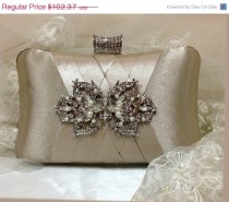 wedding photo - wedding clutch, Bridal clutch, Champagne clutch, evening bag, Modern clutch, bridesmaid bag, crystal clutch