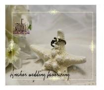 wedding photo - Anchor wedding favor ring 