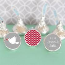 wedding photo - Personalized Theme Hershey's Kisses Labels Trio (Set Of 108)