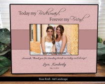 wedding photo - Bridesmaid Picture Frame, Maid of Honor Frame, Personalized Gifts, Custom Picture Frame