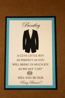 wedding photo - Will You Be Our Ring Bearer Card with Envelope
