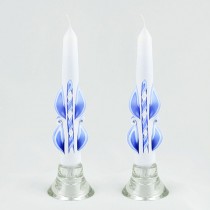 wedding photo - Taper Candles - Blue Candles - White Taper Candles