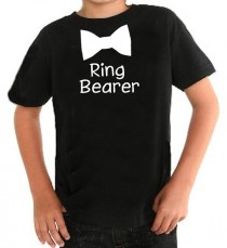 wedding photo - Stylish Bow Tie Ring Bearer T-Shirt - Custom Bow Tie Ring Bearer Transfer T-shirt
