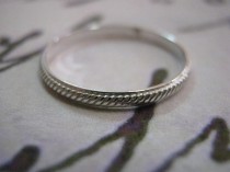 wedding photo - Cyber Monday, Silver stacking ring, silver ring, Stacking ring, Sterling silver ring, Knuckle ring, Rope ring, Bridesmaid Gift, Graduation