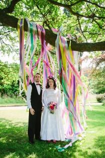 wedding photo - Colourful Outdoor Blooms & Ribbons Wedding Ideas