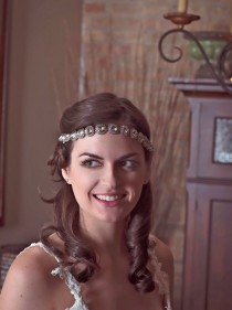 wedding photo - Rhinestone Headband,Bridal Headband,Wedding Headband,Bridal Hairband,Wedding Hairband,Downton Abbey Style,Diamante Hairband