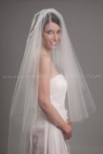 wedding photo - Bridal Veil, Double Layer Wedding Veil - Morgan