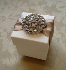 wedding photo - Glittering Diamante Cluster Decorated Wedding Favour. Bespoke. Various Colour Options