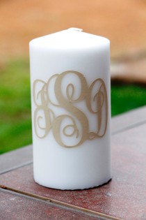 wedding photo - Monogrammed Candle - Unity Candle - Personalized Candle