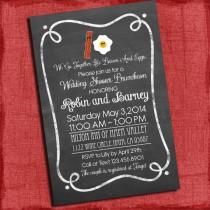 wedding photo - Bacon and Eggs Couples/Coed Wedding Shower or Wedding Shower Bruncheon Invitation-Printable Invite