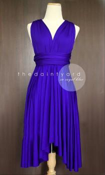 wedding photo - Royal Blue Bridesmaid Convertible Dress Infinity Dress Multiway Dress Wrap Dress Wedding Dress