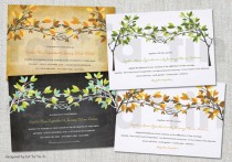 wedding photo - Knotted Trees Tying The Knot PRINTABLE Wedding Invitation 