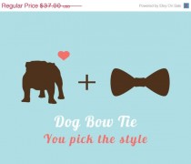wedding photo - ON SALE Bow Tie for Dogs, You Pick the style