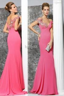 wedding photo - Tarik Ediz Backless Evening Dresses Off the Shoulder Trumpet Gown Floor Length Mermaid Embellished Crystal Beaded Party Gown Sexy Prom Dress Online with $92.15/Piece on Hjklp88's Store 