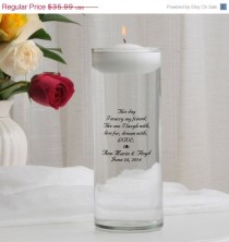 wedding photo - On Sale Floating Wedding Candles - Personalized Unity Candle - Floating Candle_376_b2