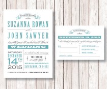 wedding photo - Rustic Wedding Invitation and RSVP Card Printable DIY Wedding Invitation, Old Fashioned, The Nashville Collection
