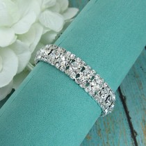 wedding photo - Rhinestone Bridal bracelet, wedding bracelet, rhinestone crystal bracelet, crystal bracelet, bridal jewelry, wedding accessories