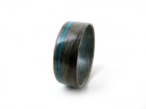 wedding photo - Grey Wood Ring, Turquoise Inlay, Grey Maple Ring, Maple Wood Ring, Wood Wedding Ring, Wood Engagement Ring, Gray Wood Ring