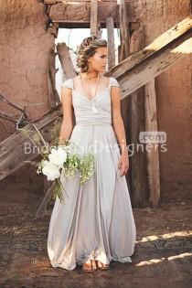 wedding photo -  Chiffon Bridesmaid Gowns for Sale - BridesmaidDesigners